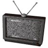 3D model of a TV displaying static.